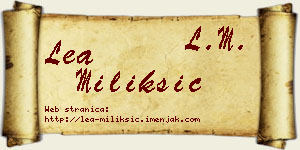 Lea Milikšić vizit kartica